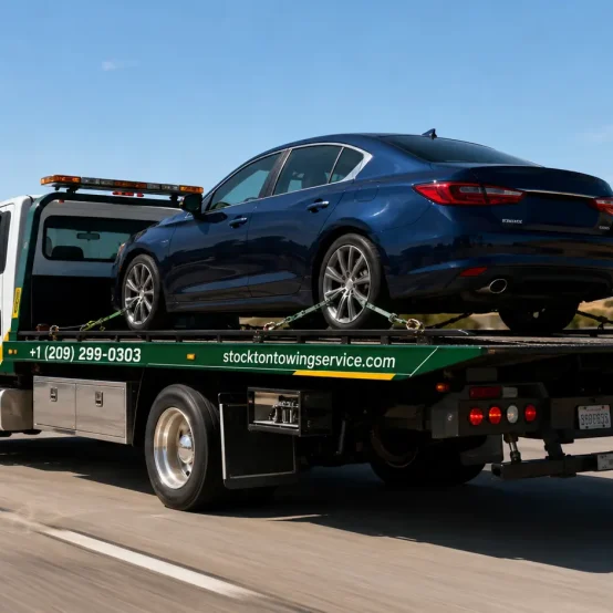long distance towing service by stockton towing service on i-5