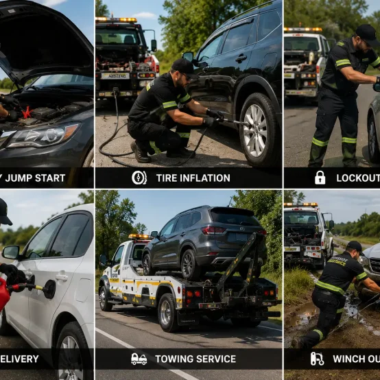 Towing and Roadside assistance services provided by Stockton Towing Service